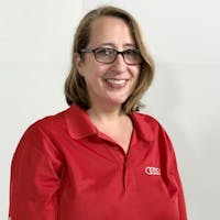 Angela Harrsch at Audi Hawthorne