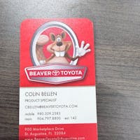 Colin Bellen at Beaver Toyota St. Augustine
