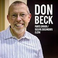 Photo of Don Beck, Parts Driver/Secure Documents Clerk
